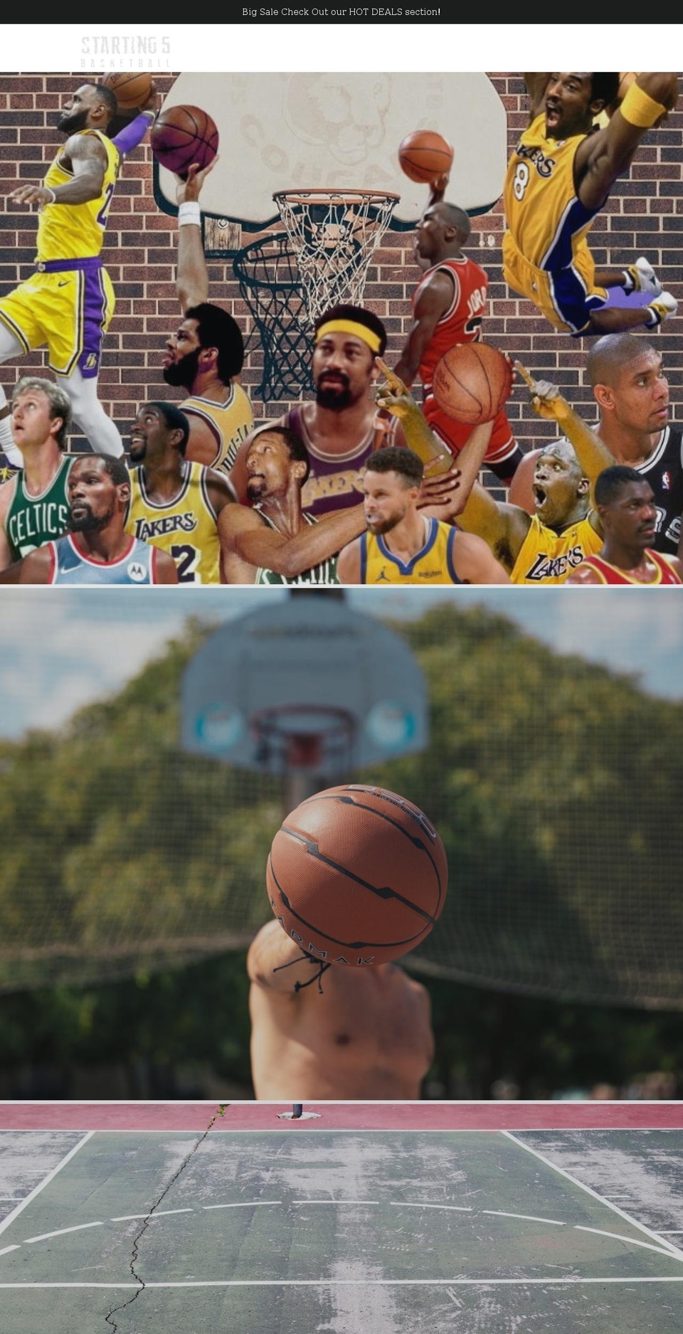 starting5basketball.com shopify website screenshot