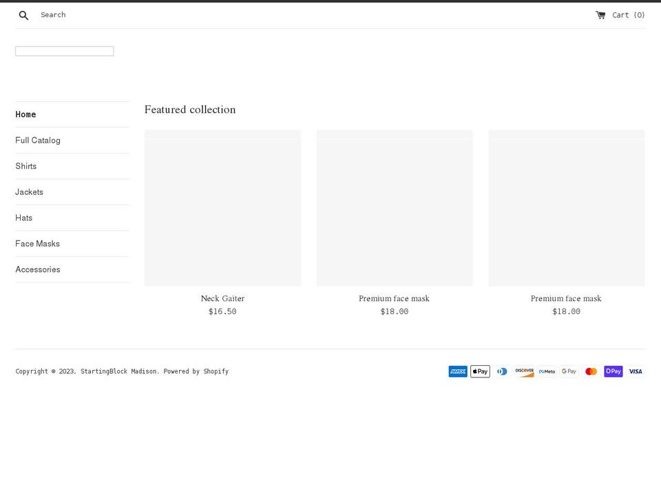 startingblock-madison.myshopify.com shopify website screenshot