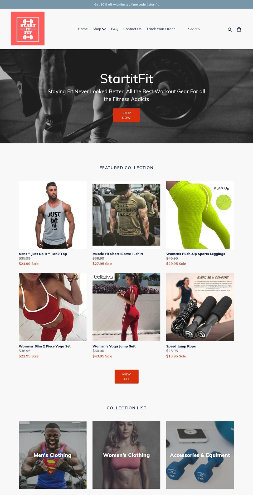 startitfit.com shopify website screenshot