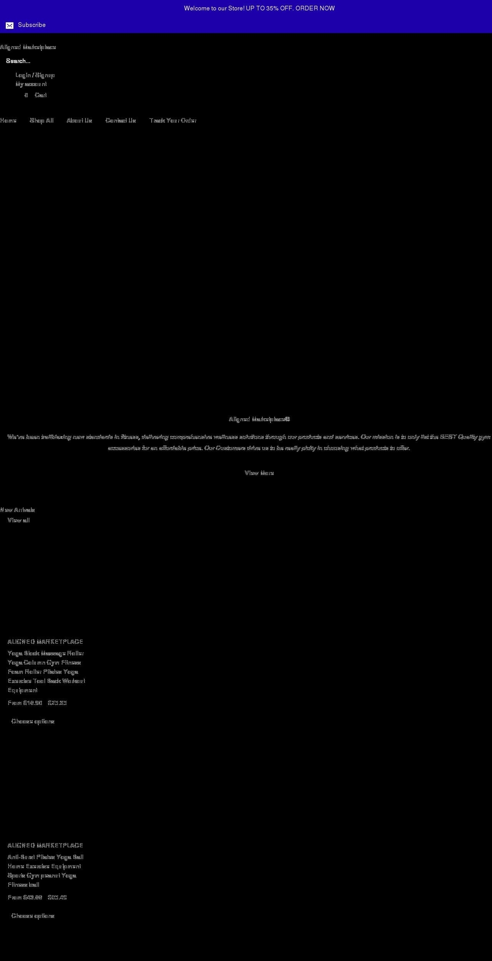 startsaligned.com shopify website screenshot