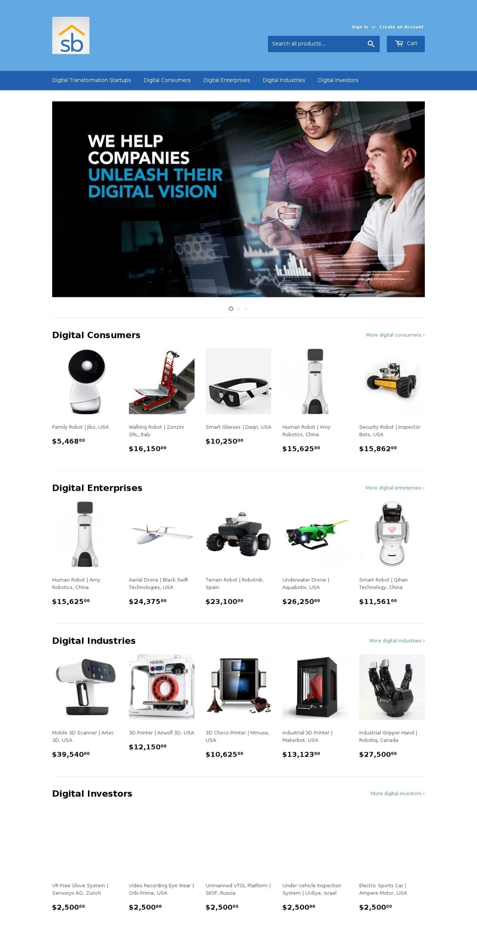 startupboomer.com shopify website screenshot