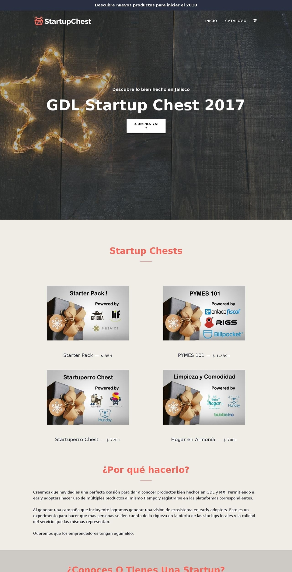 startupchest.com — Shopify storefront screenshot
