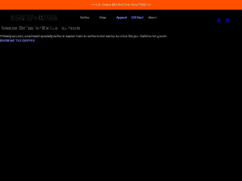 startupcoffee.co shopify website screenshot