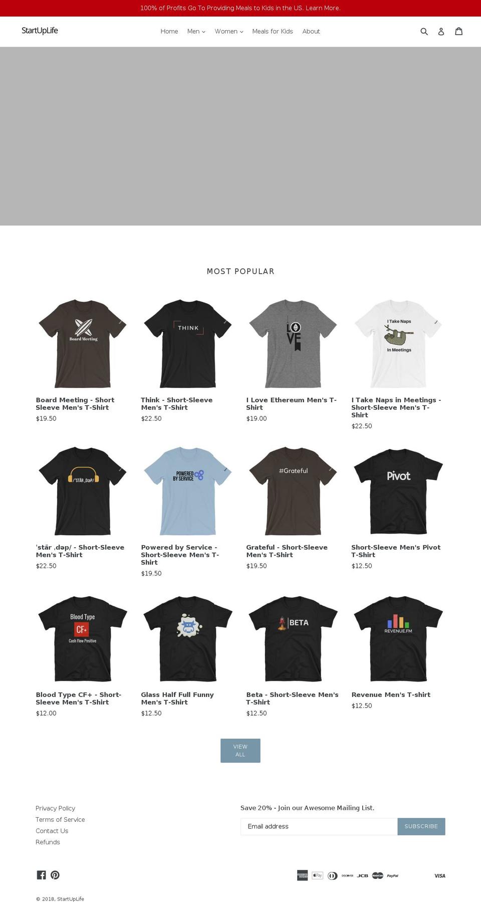 startuplife.net shopify website screenshot