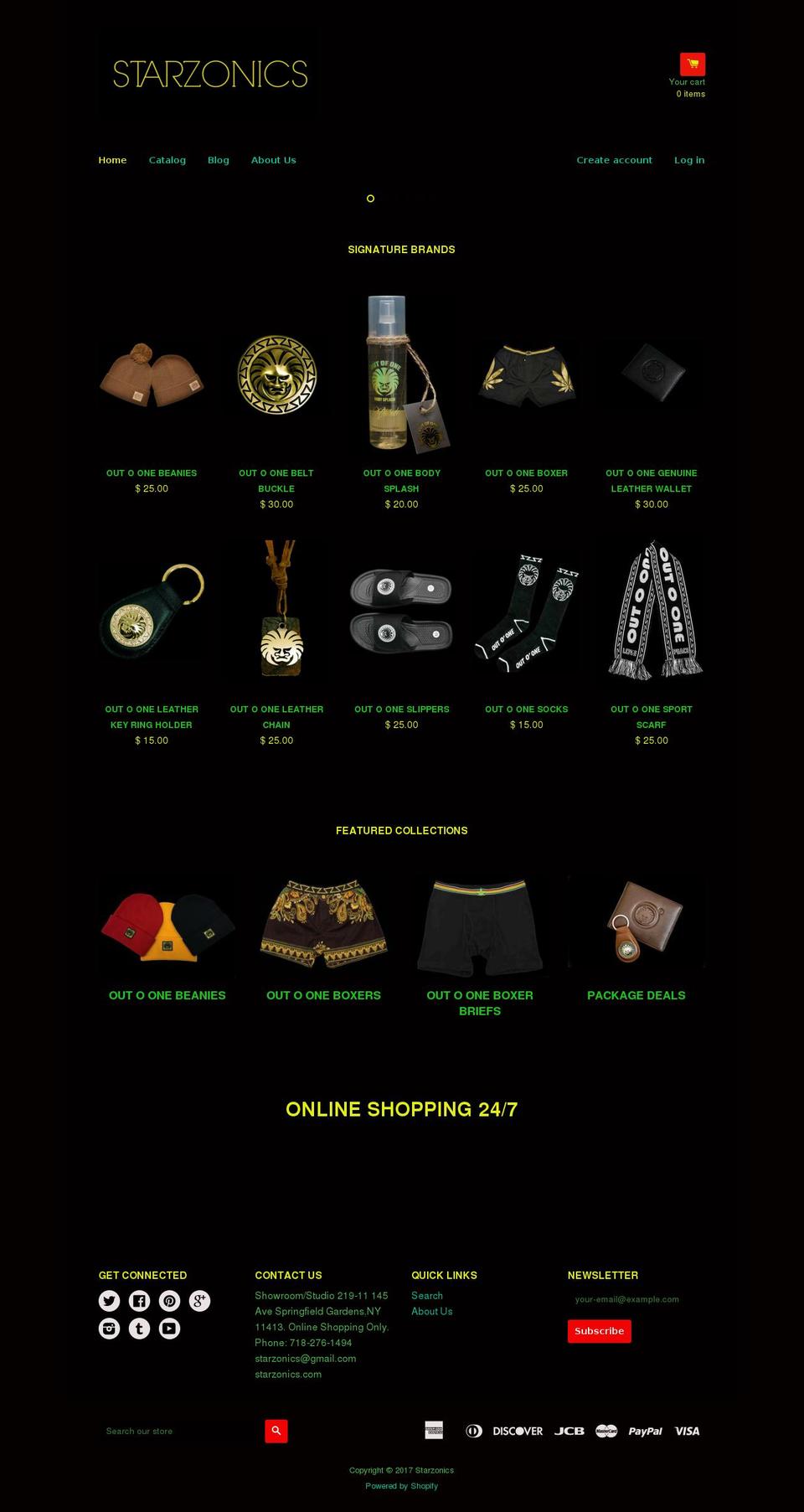 starzonics.com shopify website screenshot
