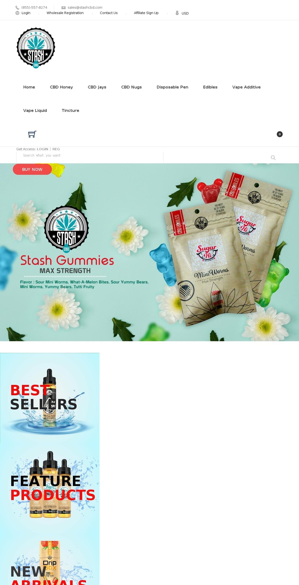 ezone-v1-0-1 Shopify theme site example stashcbd.com