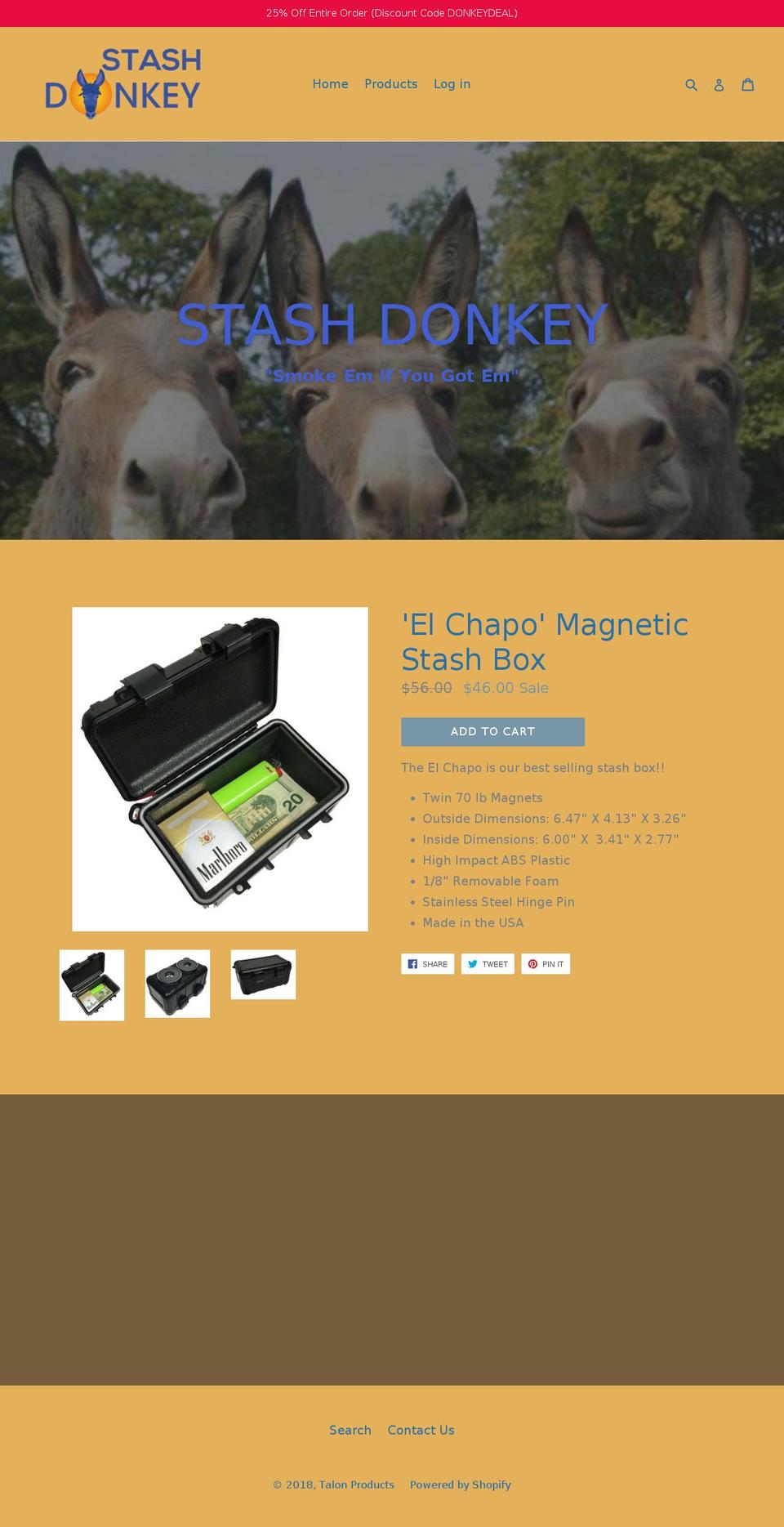 stashdonkey.com — Shopify storefront screenshot