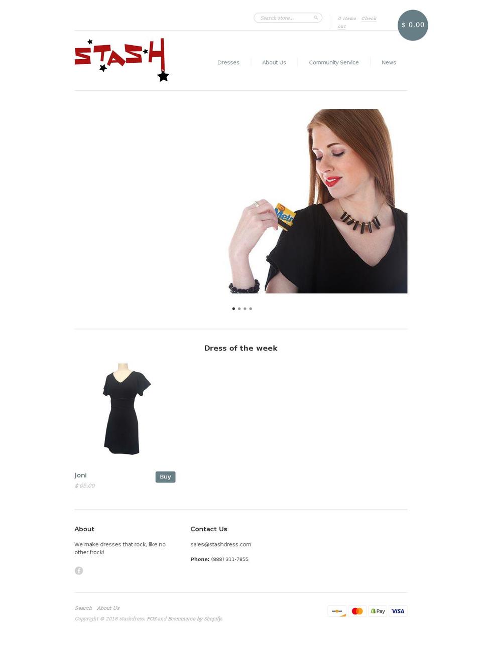 stashdress.com — Shopify storefront screenshot