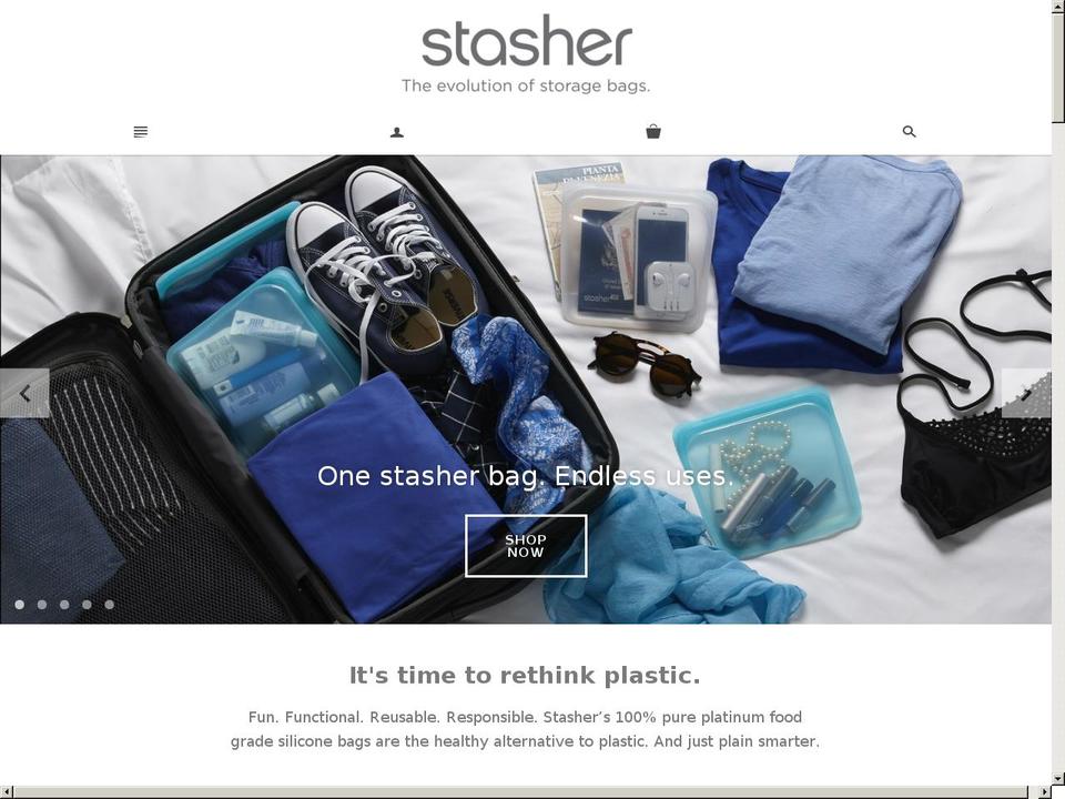 stasherbag.com shopify website screenshot