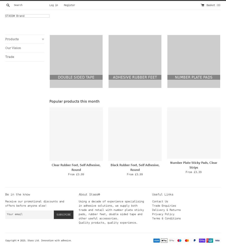 stass.uk shopify website screenshot