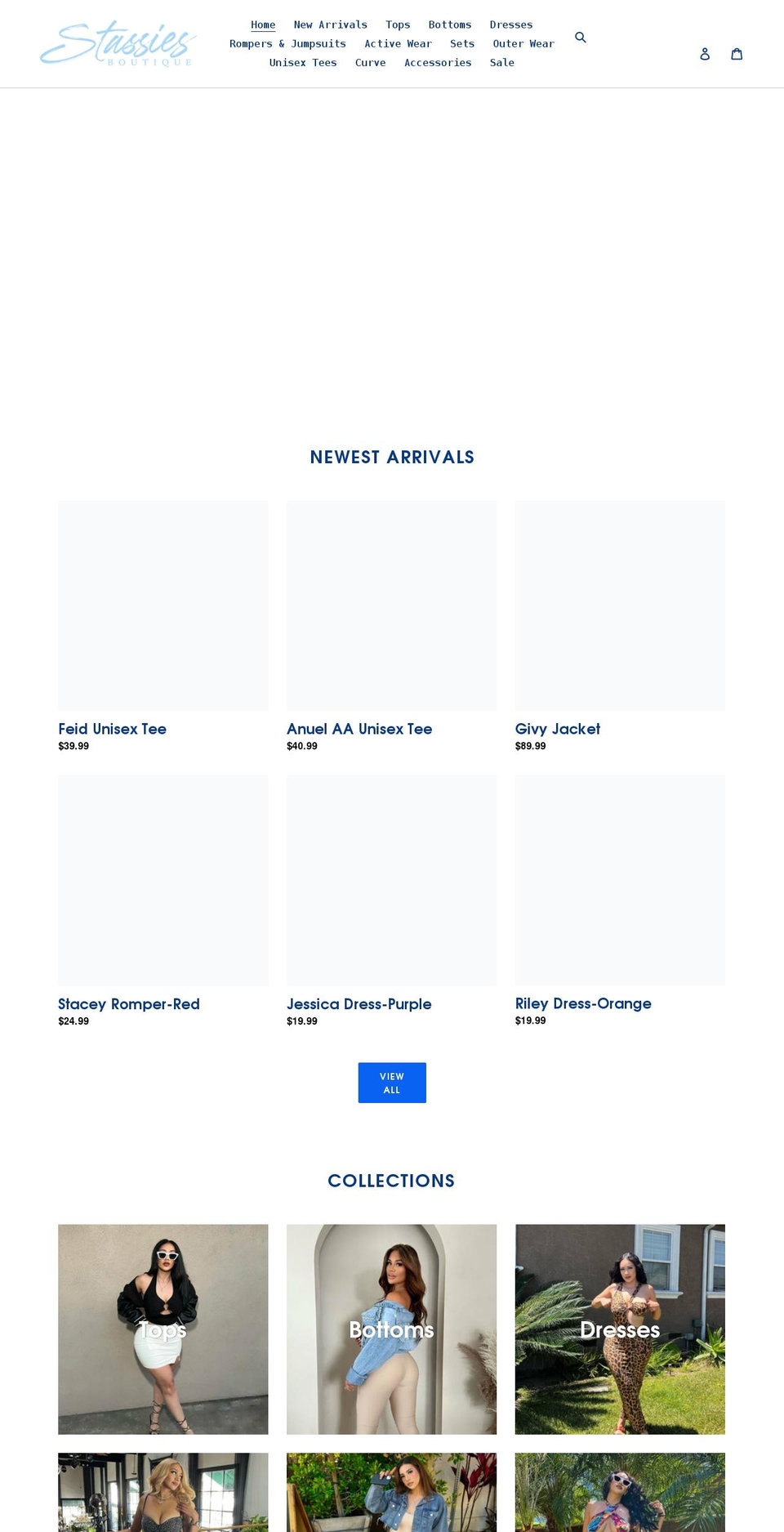 stassiesboutique.com shopify website screenshot