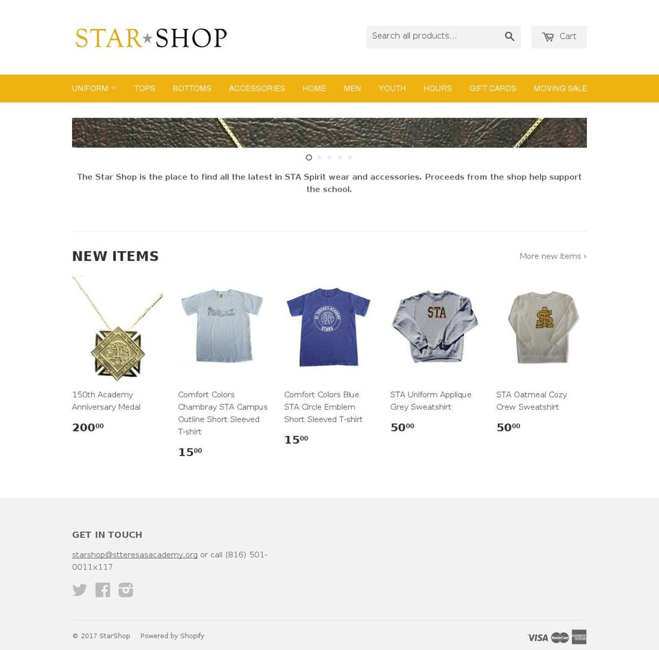 stastarshop.com shopify website screenshot
