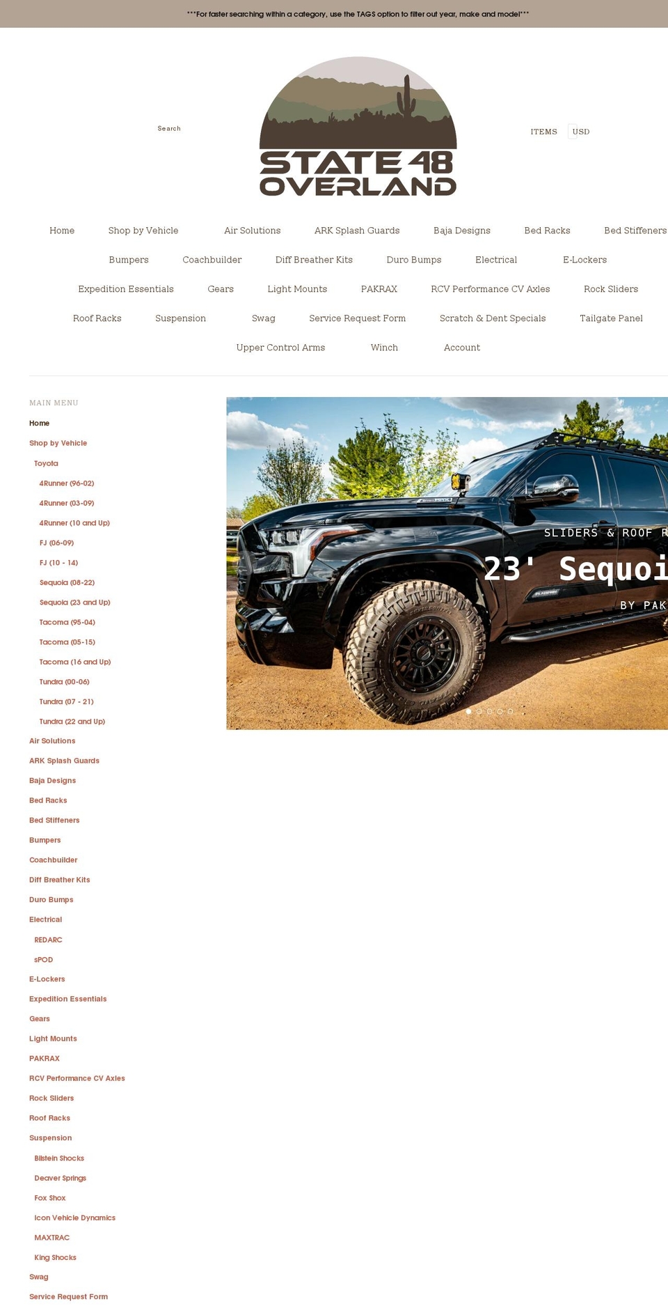 state48overland.com shopify website screenshot