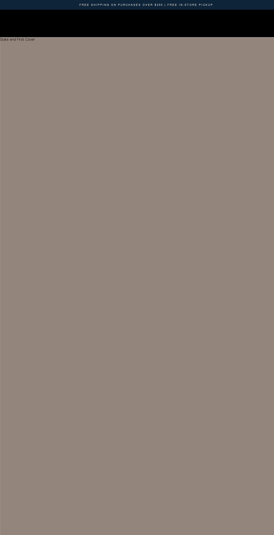 stateandfirst.com shopify website screenshot