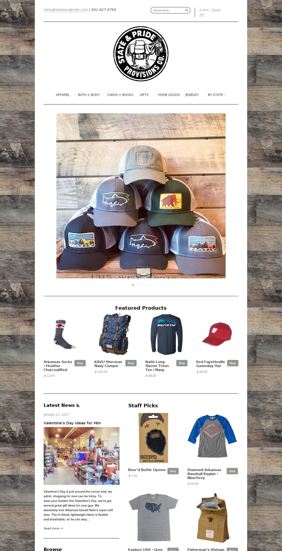 stateandpride.com shopify website screenshot