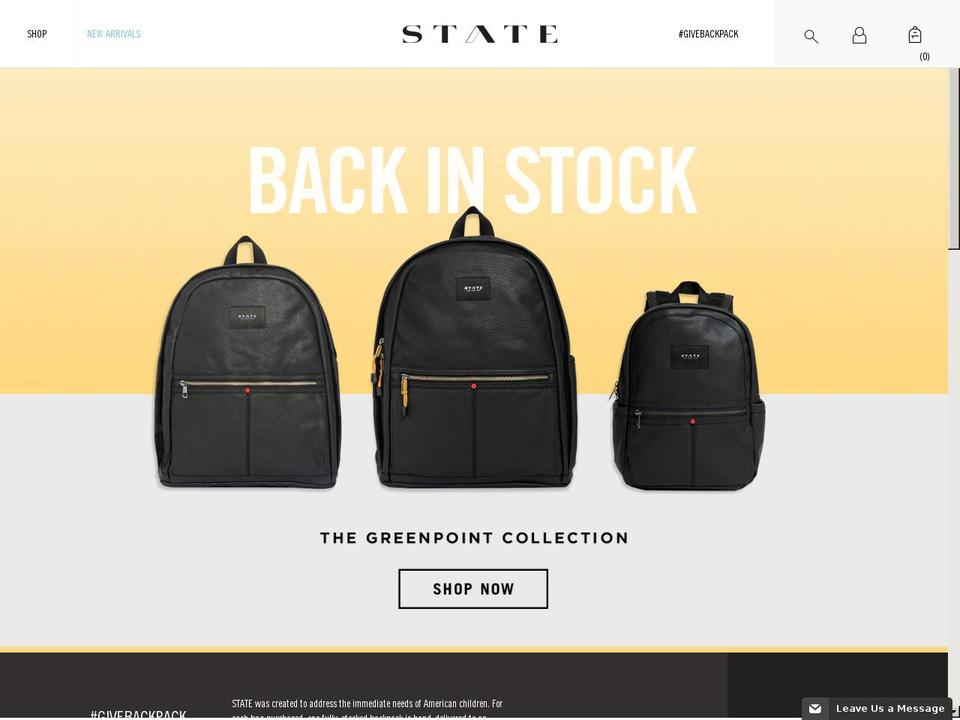 statebags.com shopify website screenshot