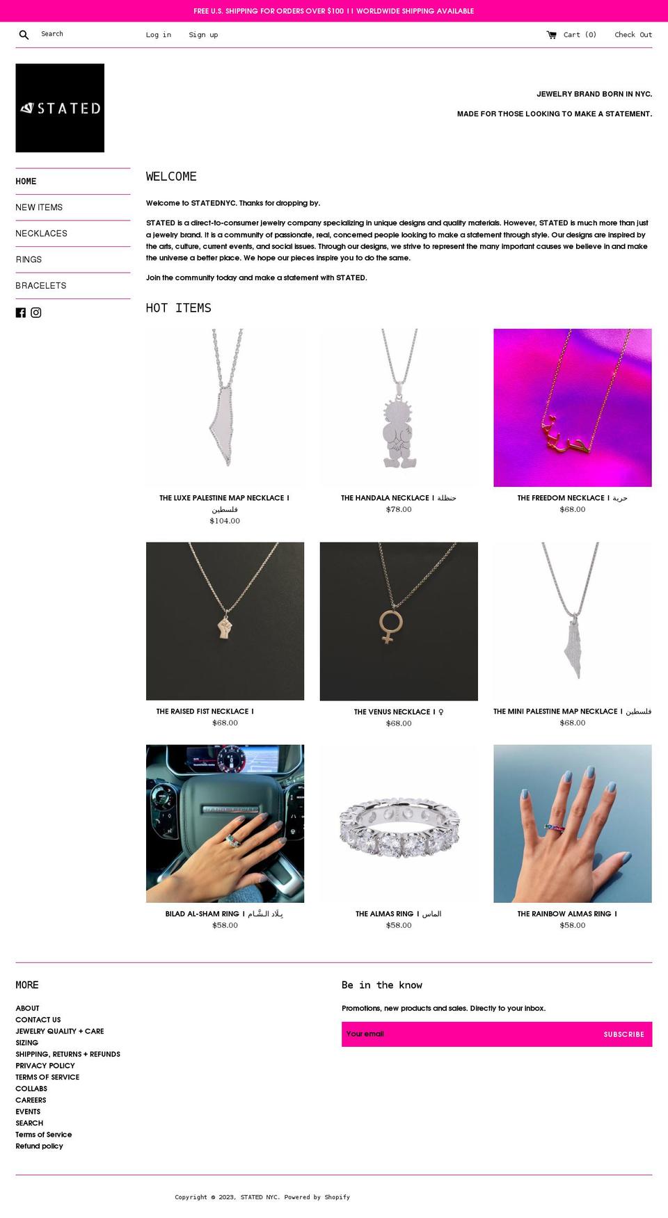 statednyc.com shopify website screenshot