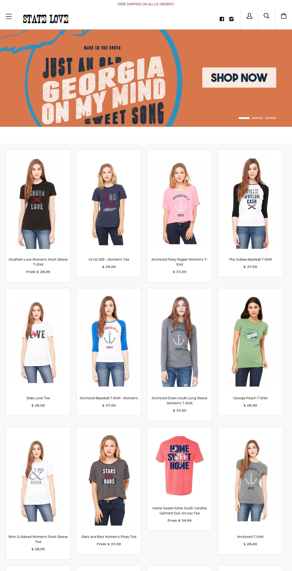 stateloveshop.com shopify website screenshot