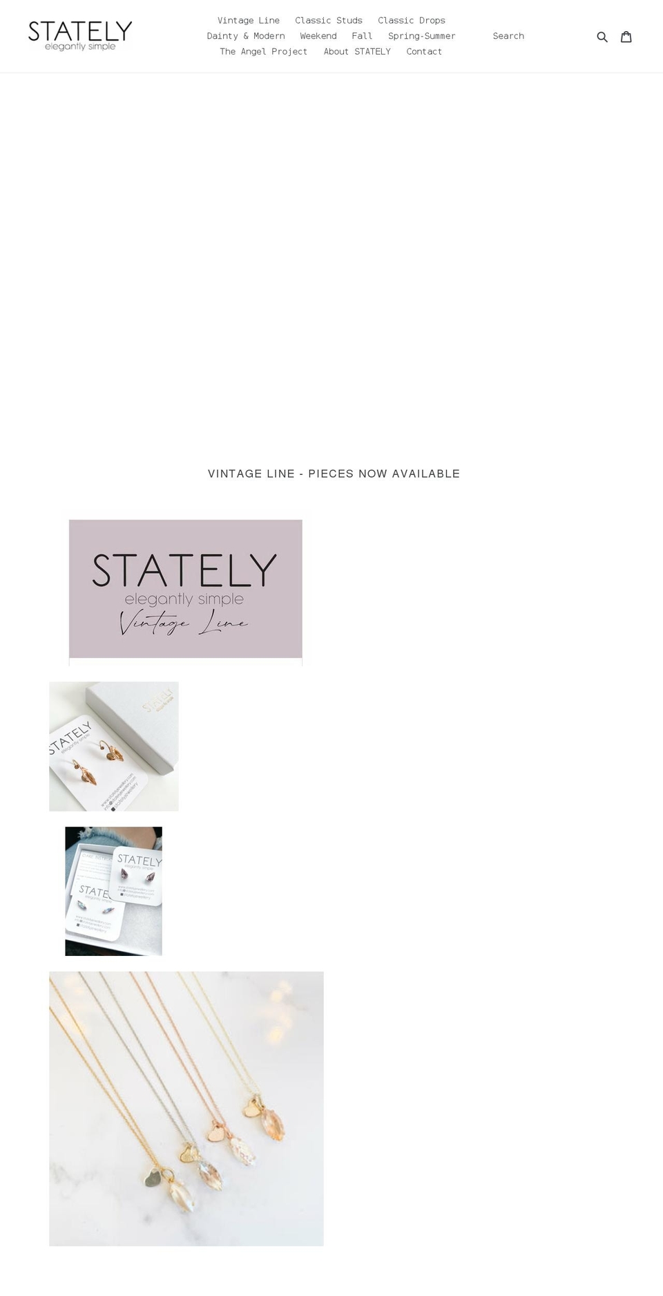 statelyjewellery.com shopify website screenshot