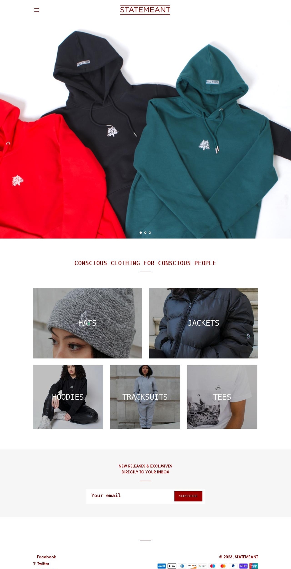 statemeant.com shopify website screenshot