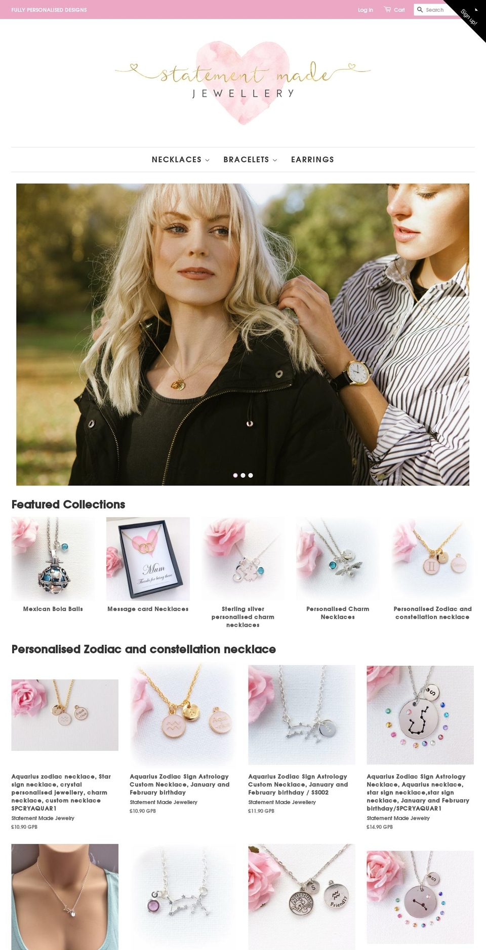 statementmadejewellery.com shopify website screenshot