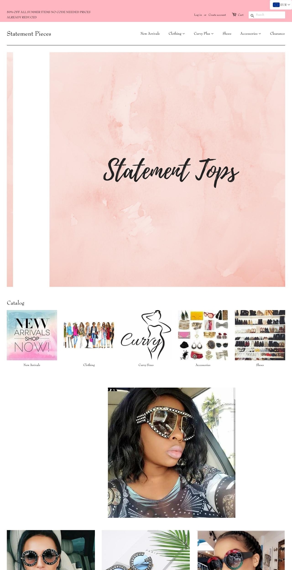 statementpiecesltd.com shopify website screenshot