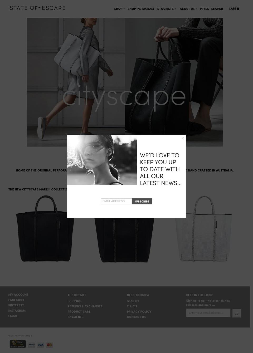 Astro by MindArc Storefront API Shopify theme site example stateofescape.com.au