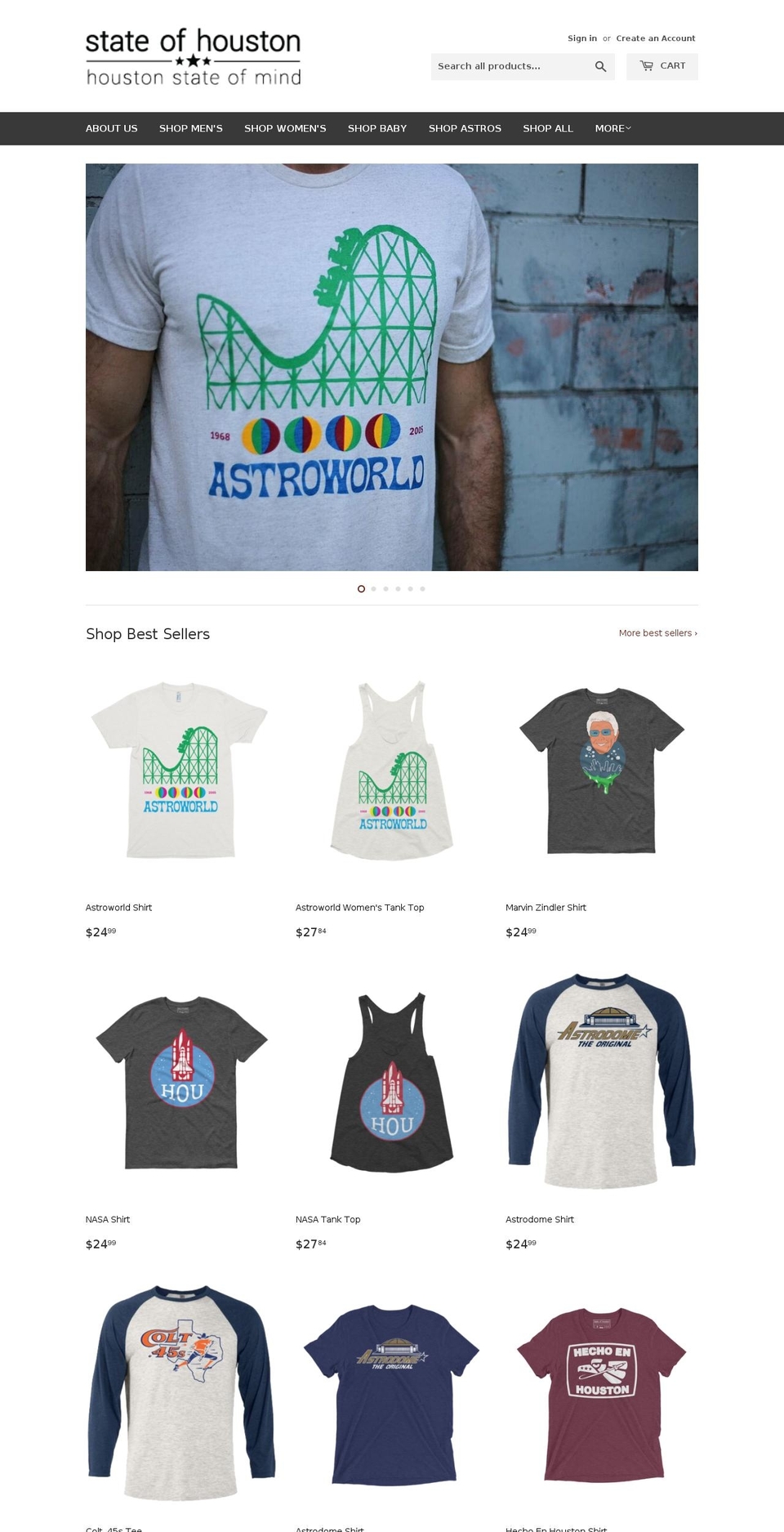 stateofhoustonco.com shopify website screenshot