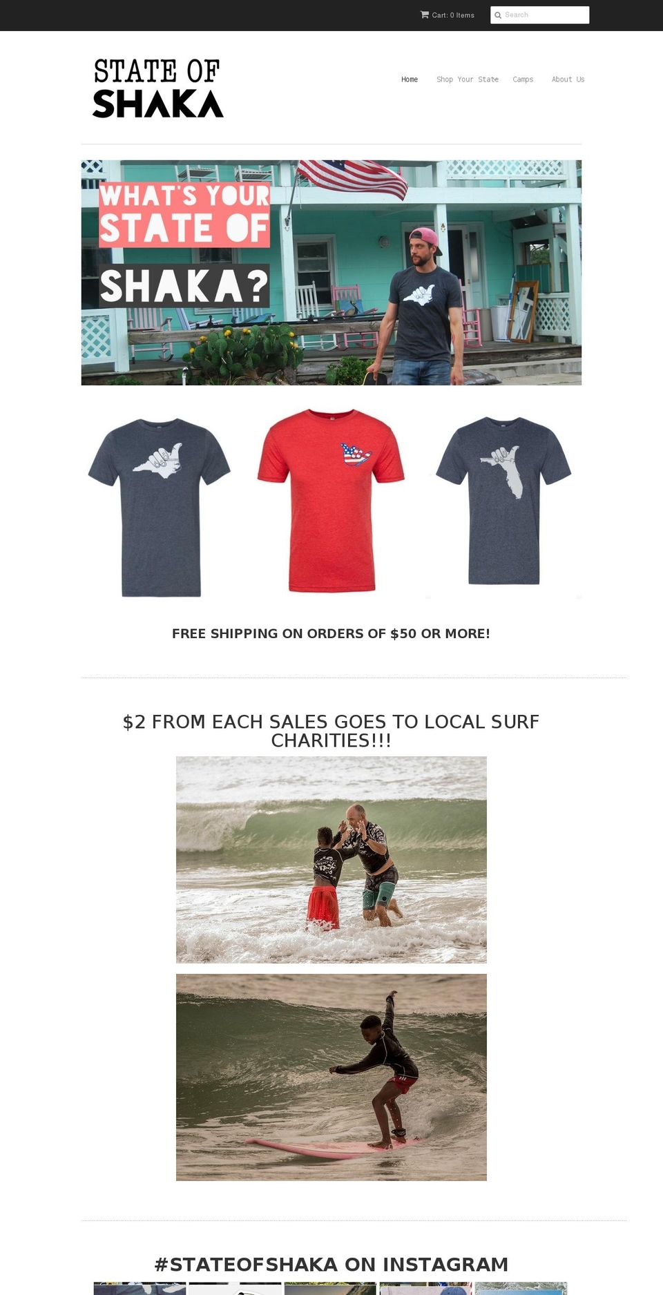 stateofshaka.com shopify website screenshot