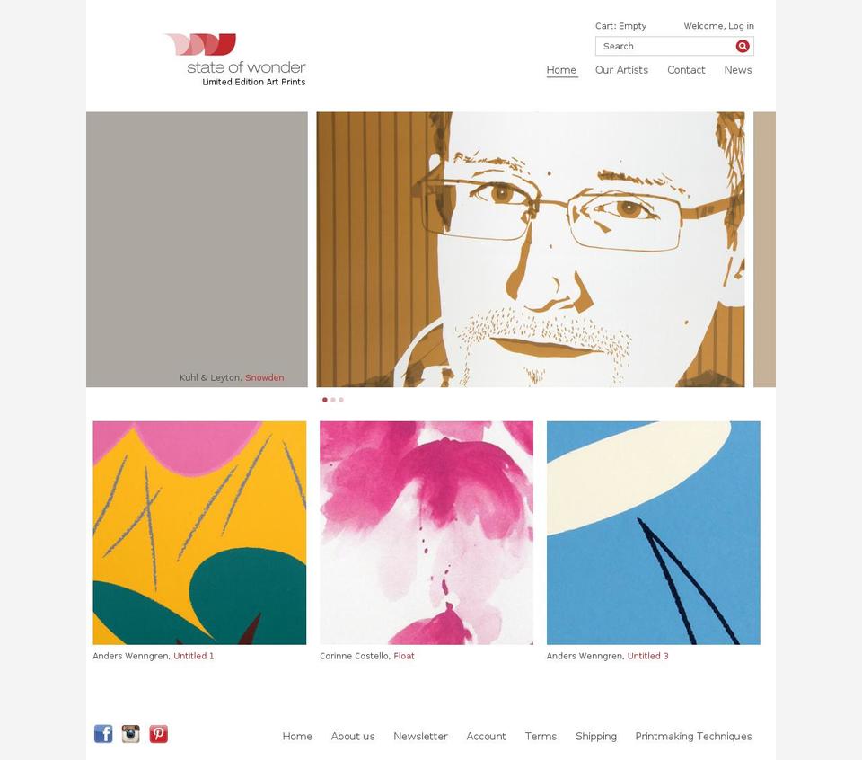 stateofwonderart.com shopify website screenshot