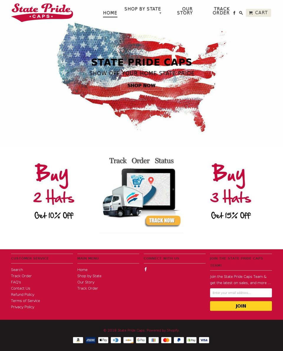 statepridecaps.com — Shopify storefront screenshot