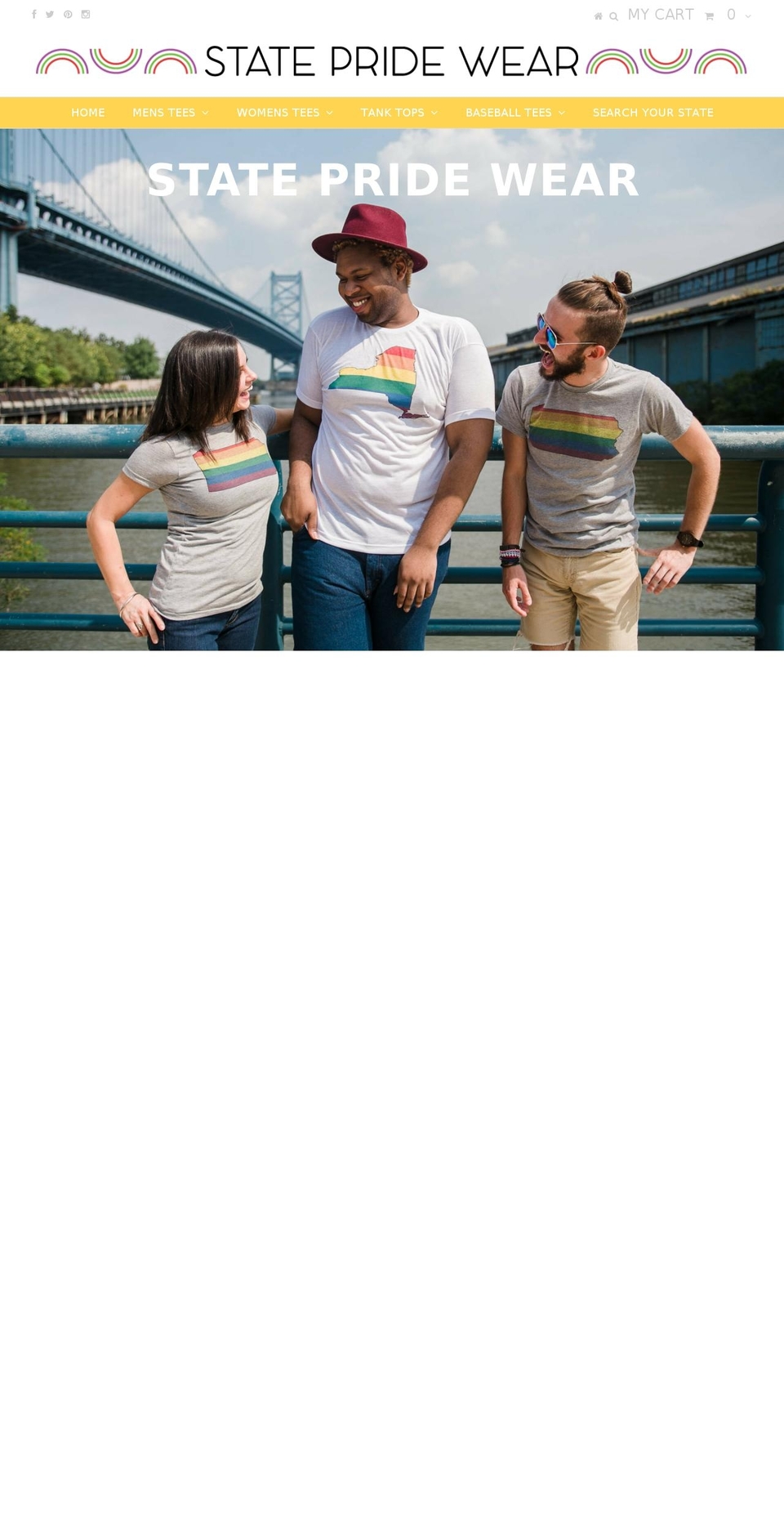 statepridegear.com shopify website screenshot