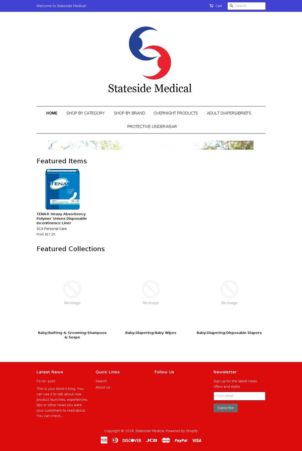statesidemed.com shopify website screenshot