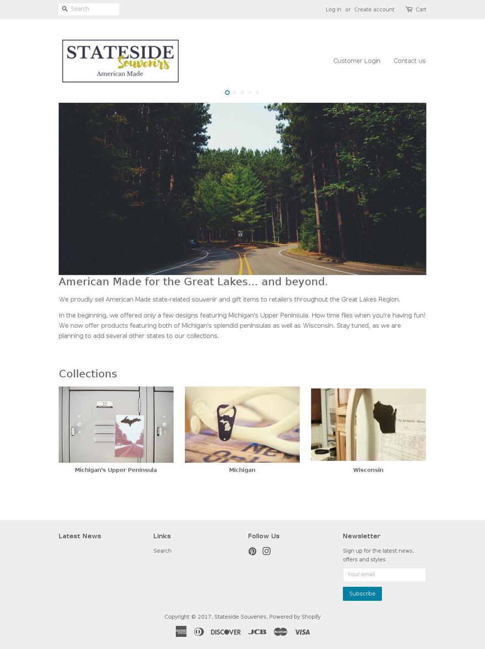 statesidesouvenirs.com shopify website screenshot