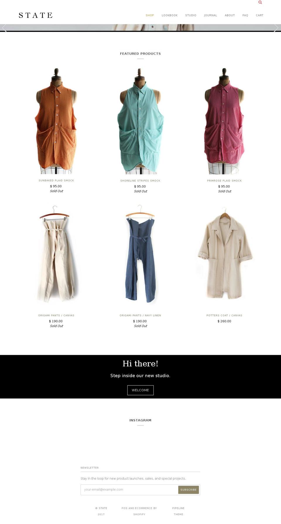 statethelabel.com shopify website screenshot