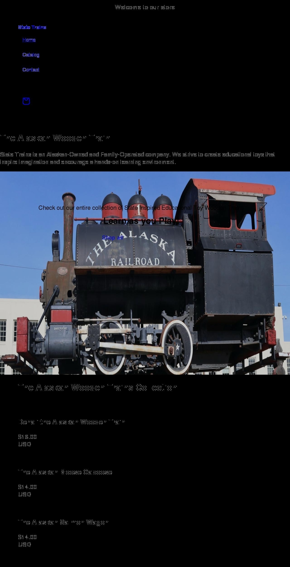 statetrains.com shopify website screenshot
