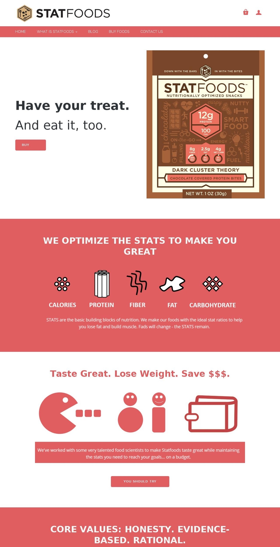 statfoods.com — Shopify storefront screenshot