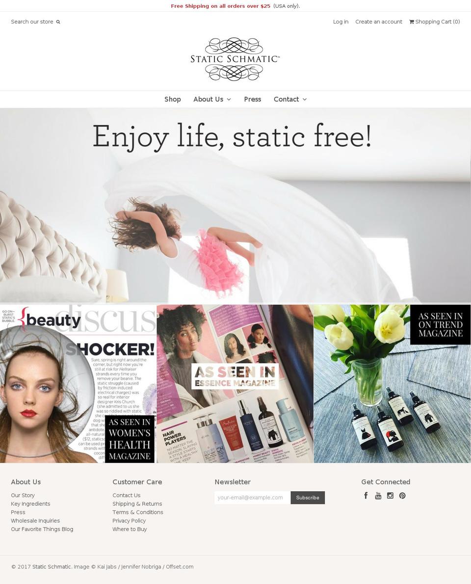 staticschmatic.com shopify website screenshot