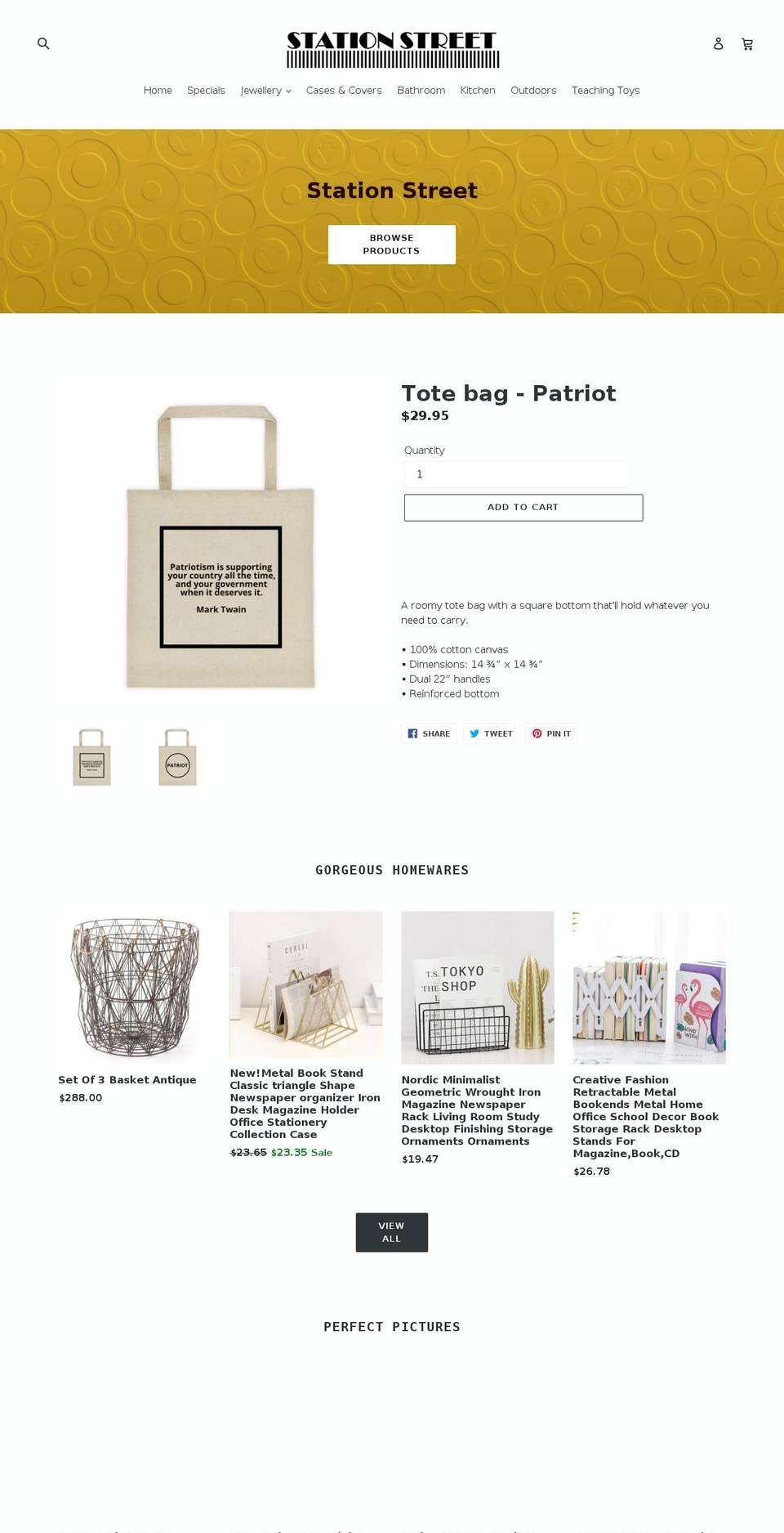 station-street.com shopify website screenshot