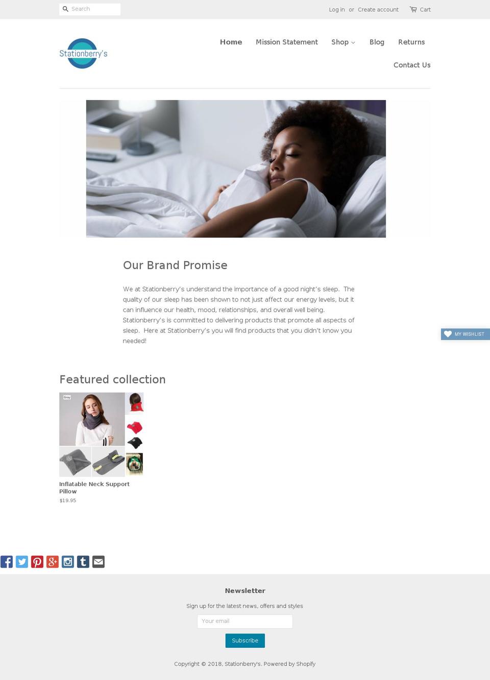 stationberrys.com shopify website screenshot