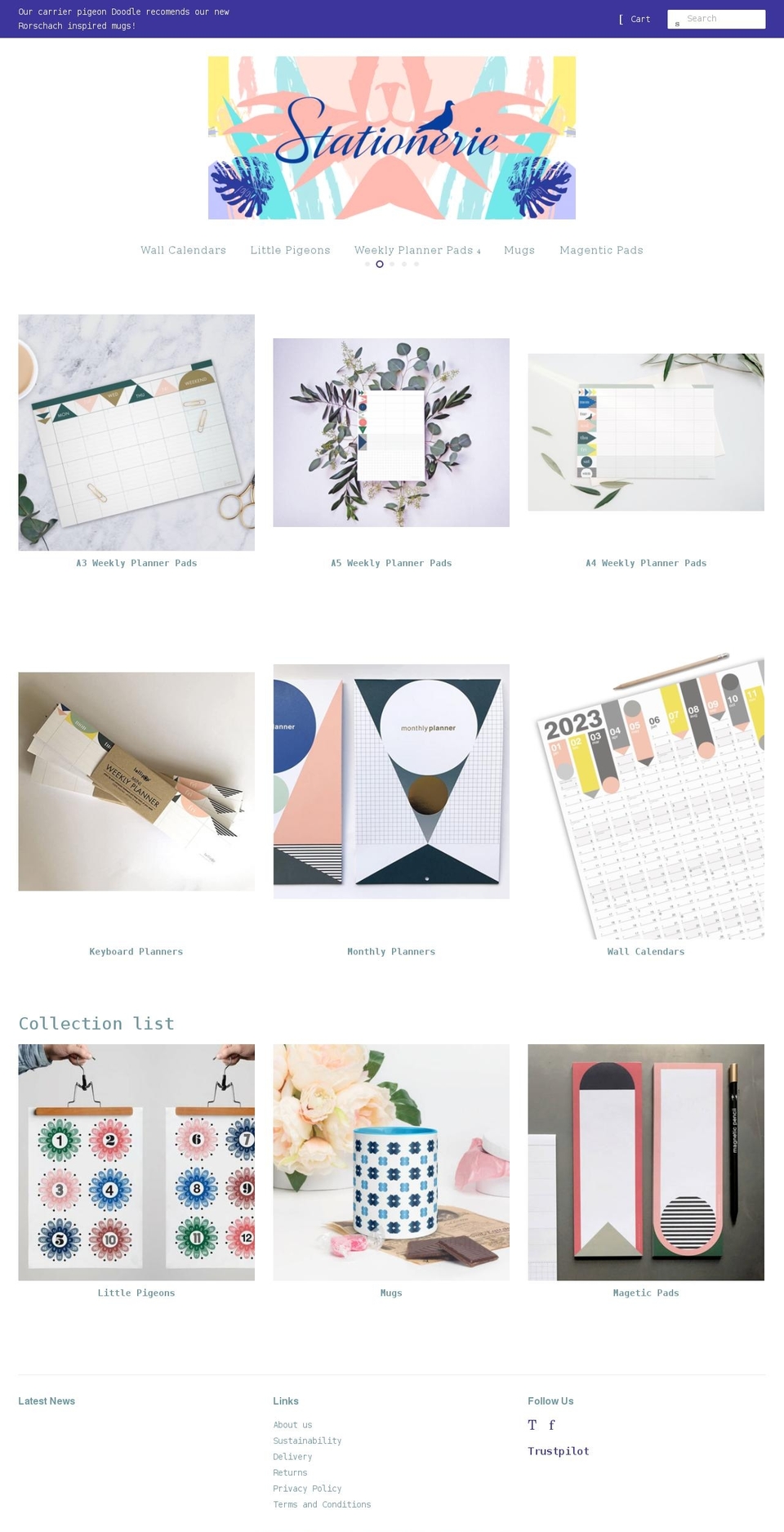 stationerie.com shopify website screenshot