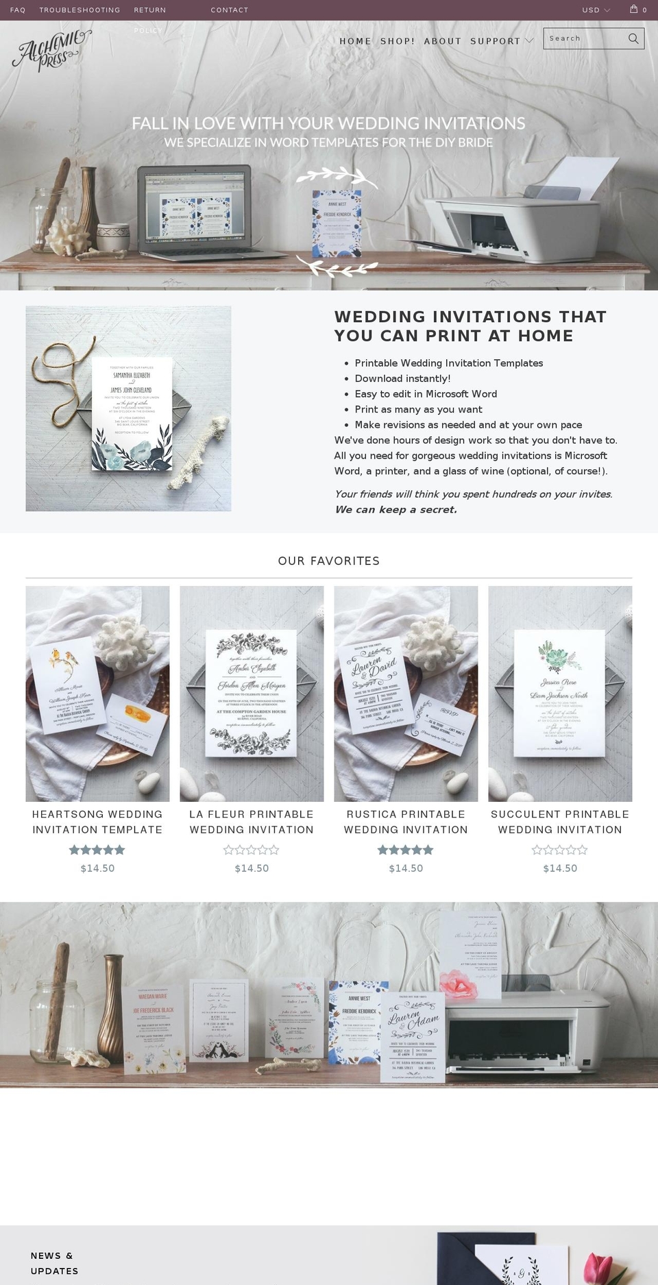 stationeryalchemy.com shopify website screenshot