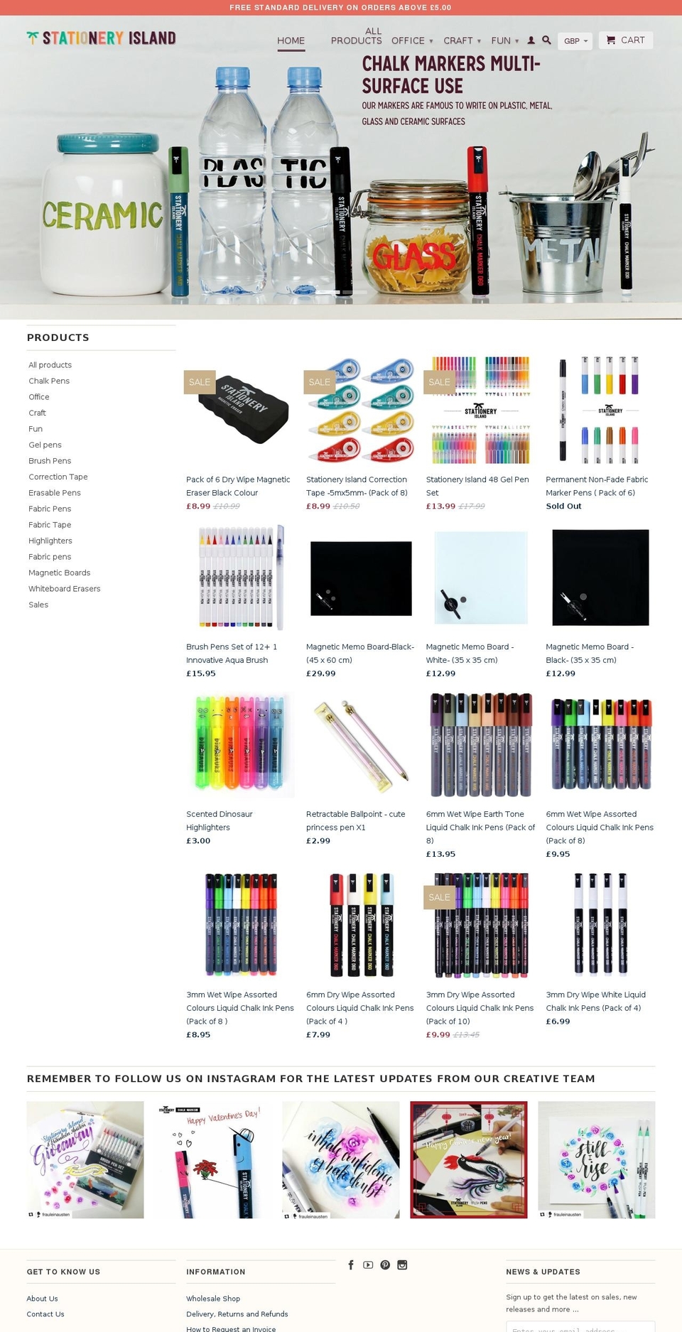 stationeryisland.com shopify website screenshot