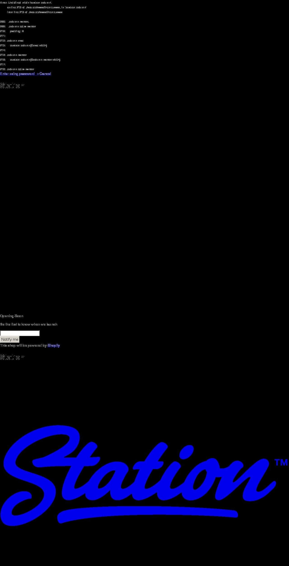 stationmade.com shopify website screenshot