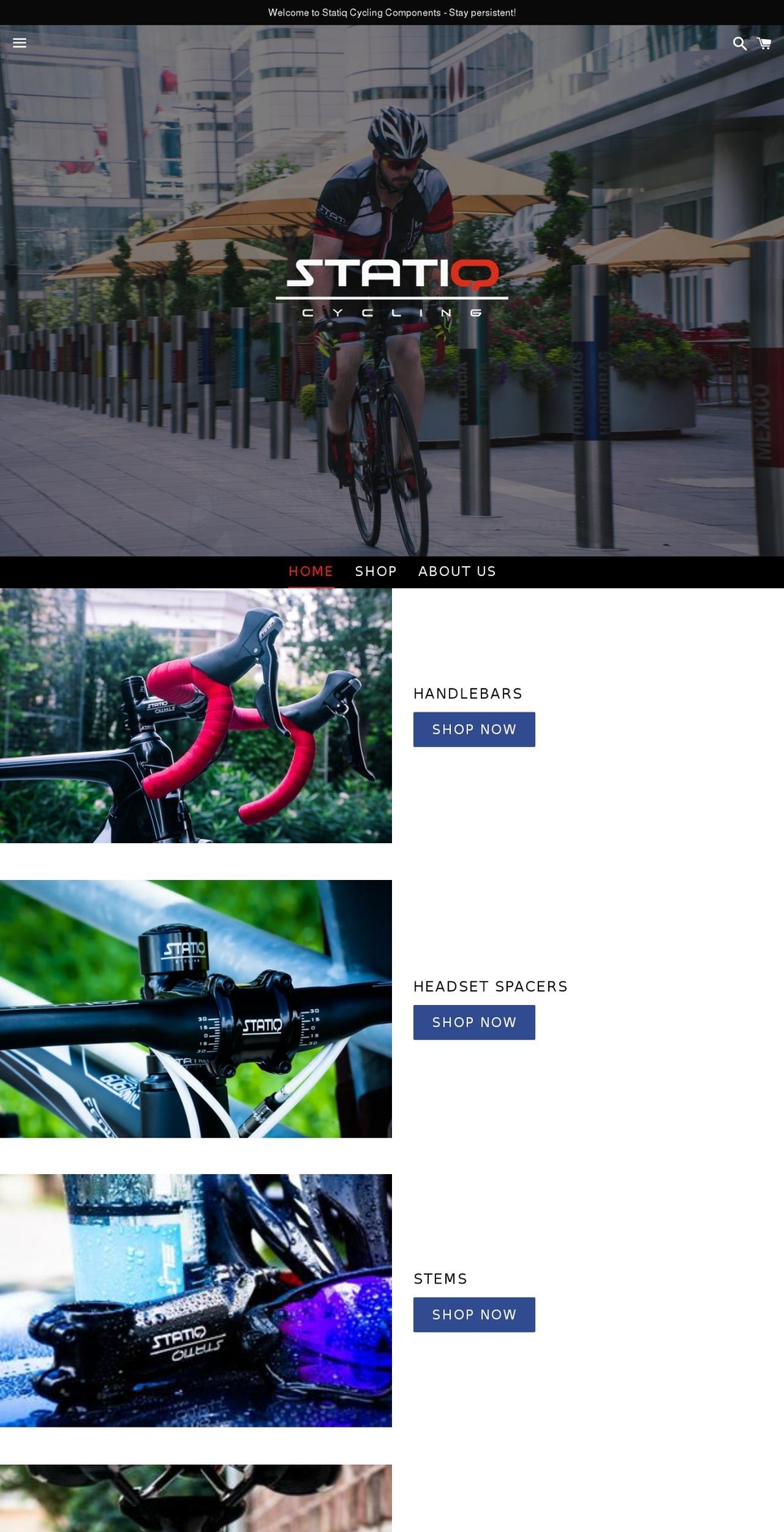 statiqcycling.com — Shopify storefront screenshot