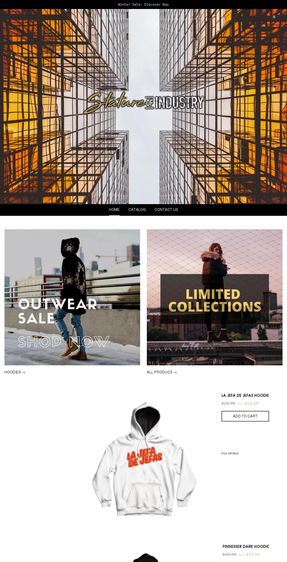 stature-of-industries.myshopify.com shopify website screenshot