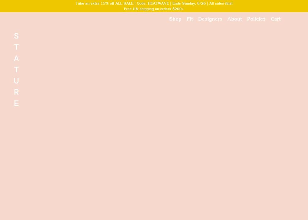 staturenyc.com shopify website screenshot