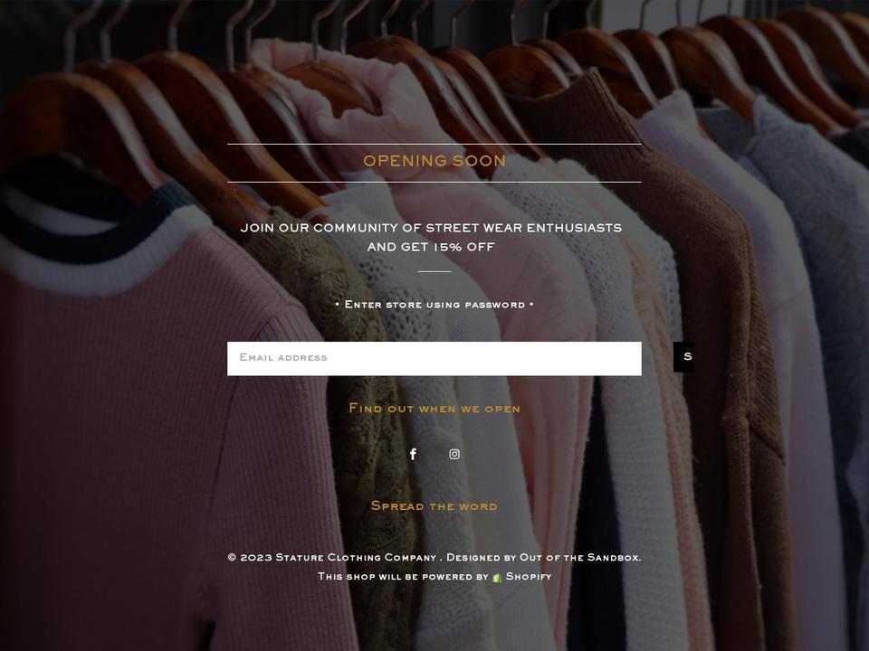 statureonline.com shopify website screenshot