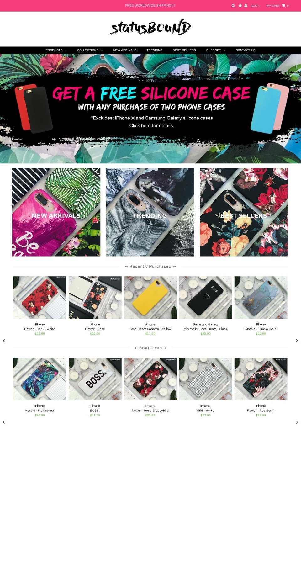 statusbound.com — Shopify storefront screenshot