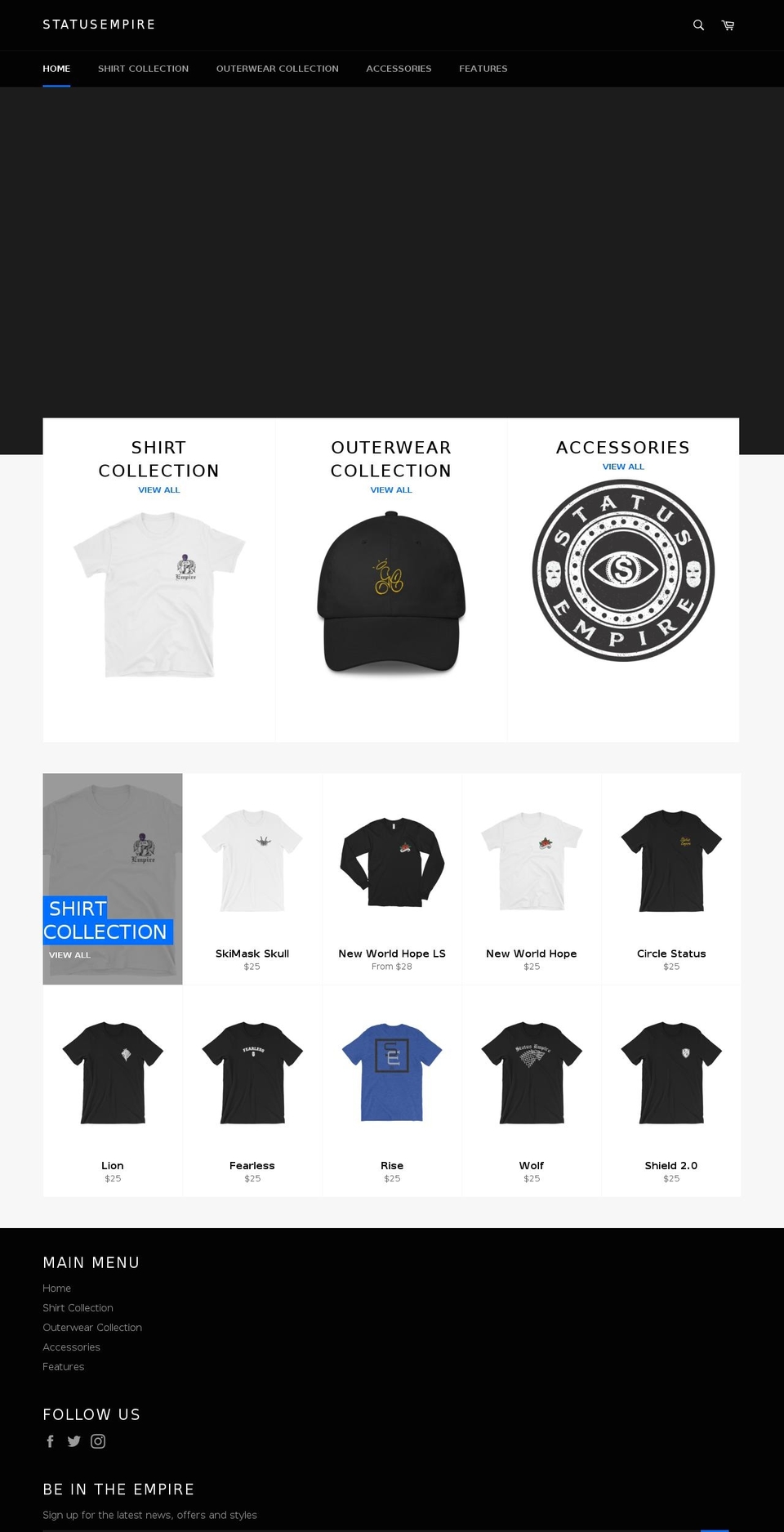 statusempire.com — Shopify storefront screenshot